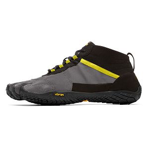 Vibram V-Trek Black/Grey Mens Trail Shoes | India-824067
